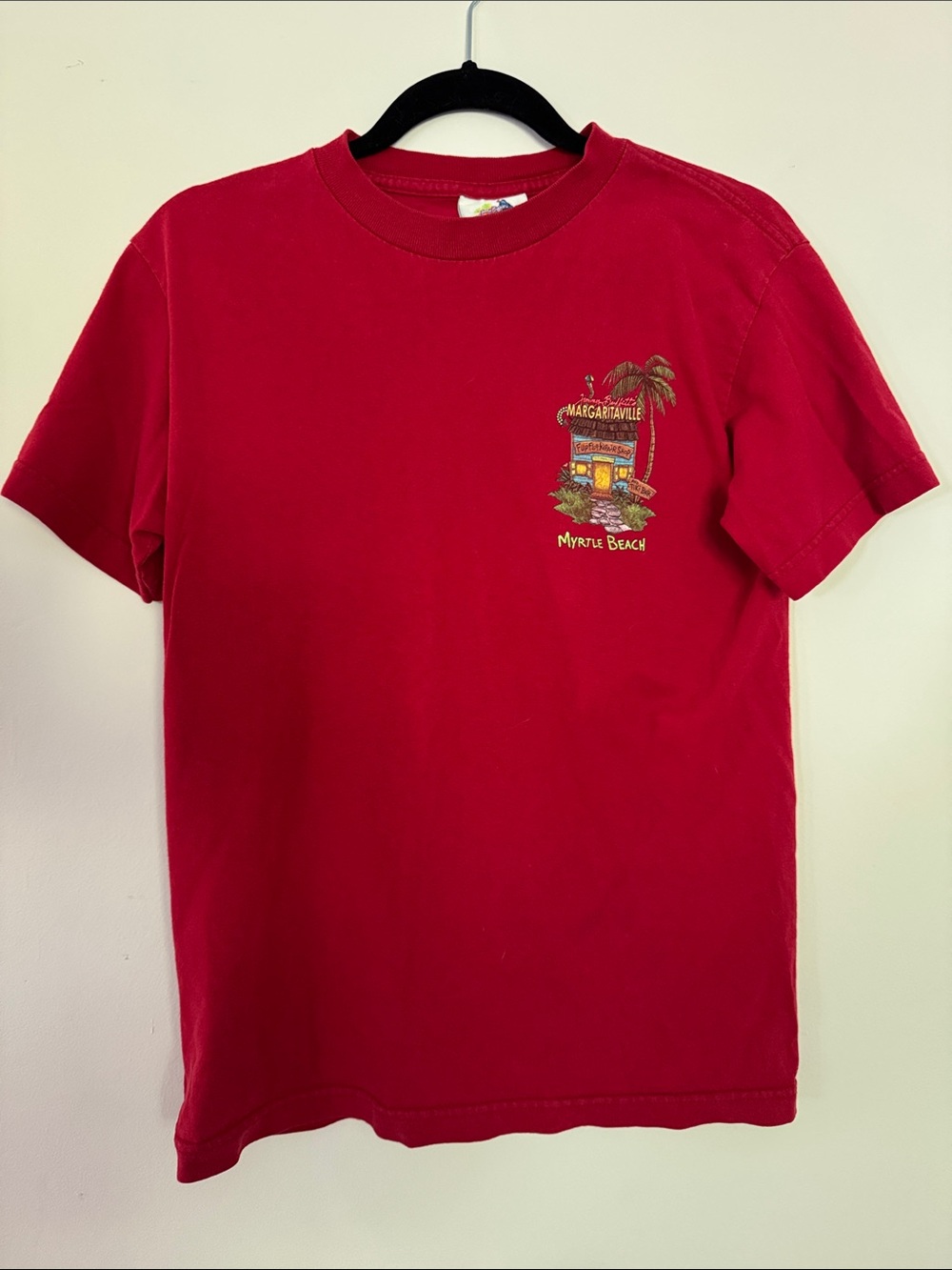 Vintage Margaritaville Red Myrtle Beach Palm Graphic Tee